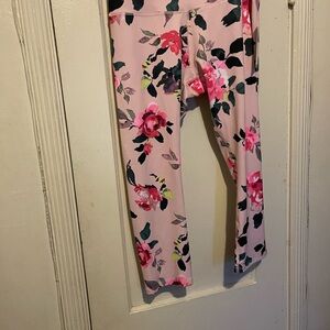 Pink Floral Leggings